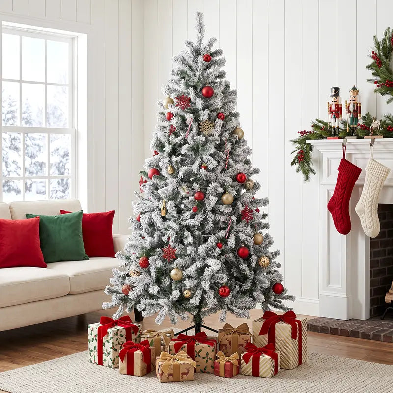 Árbol Nevada para recibir la Navidad