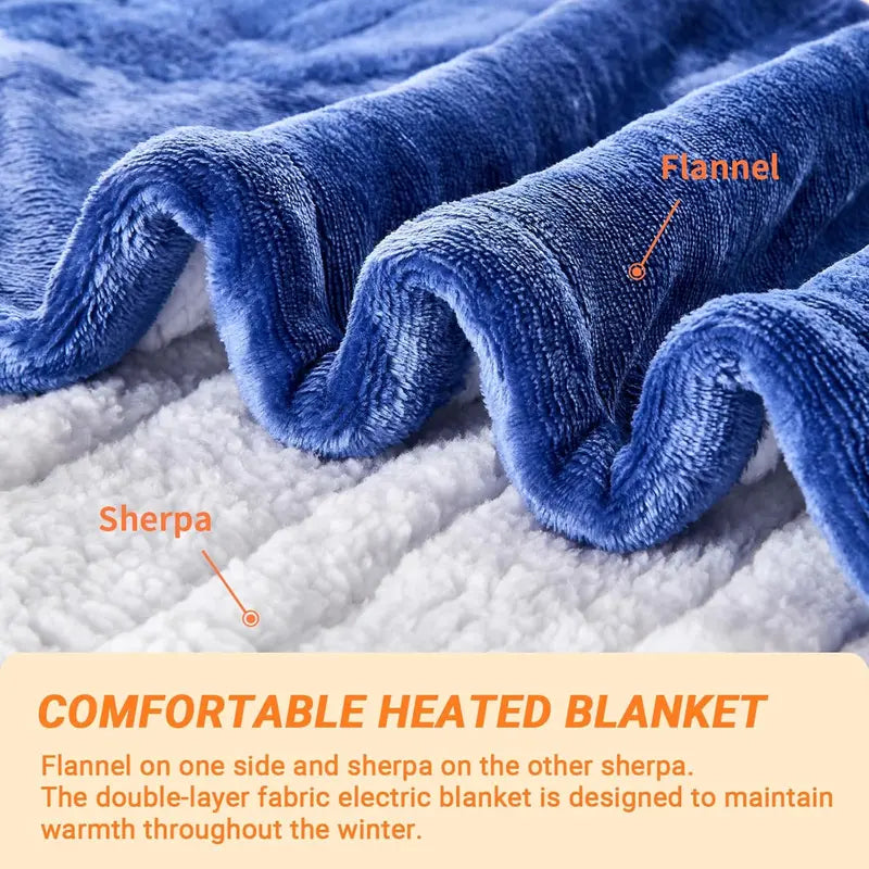 Manta térmica eléctrica ultrasuave con 10 niveles de calor
