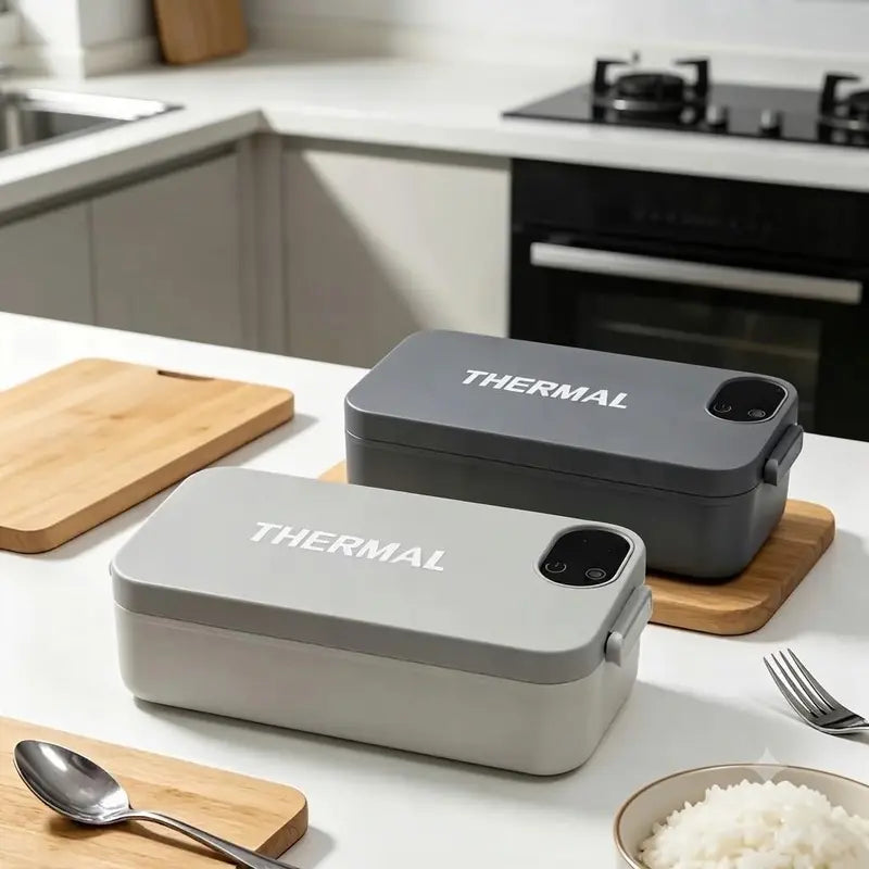 Lonchera eléctrica recargable con temporizador y bolsa térmica