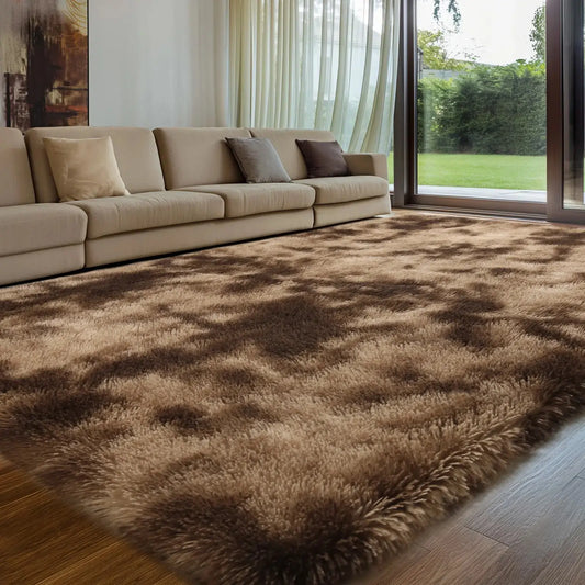 Tapete decorativo de pelo sintético suave para sala y recámara